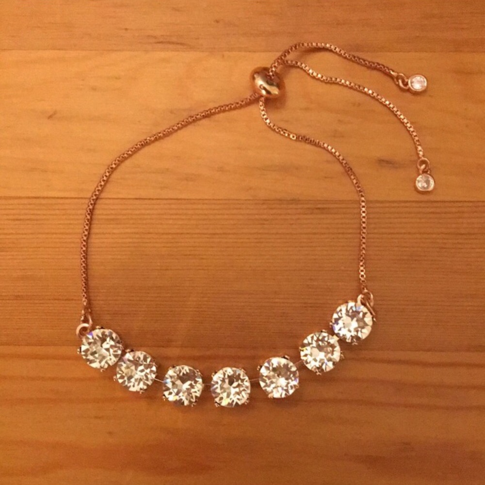 Rose Gold Adjustable Crystal Bracelet
